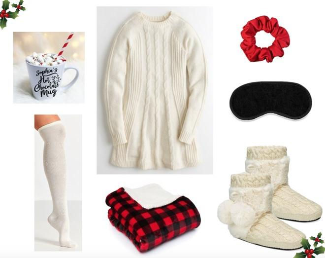 Mix đồ với váy sweater trắng cực đơn giản, tự tin xuống phố đón giáng sinh!