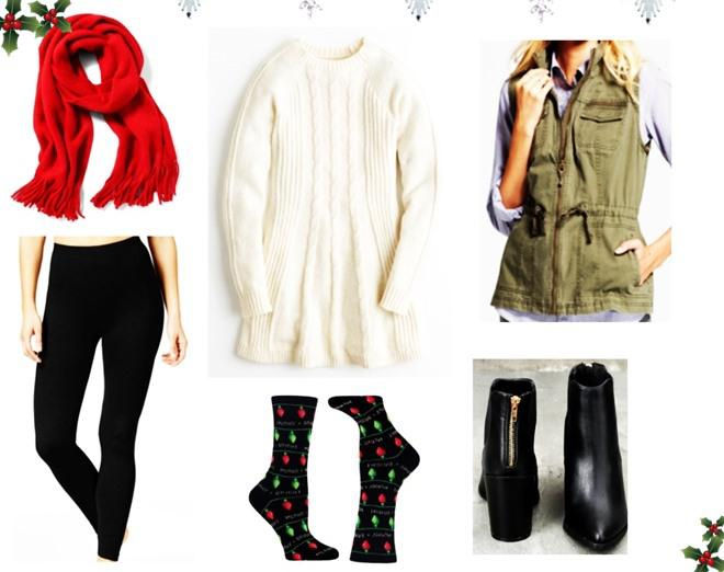 Mix đồ với váy sweater trắng cực đơn giản, tự tin xuống phố đón giáng sinh!