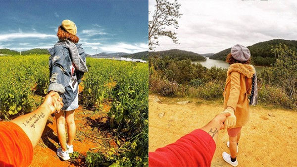 Bộ ảnh siêu nhắng nhít của cặp đôi ở Đà Lạt gợi nhớ trào lưu ‘nắm tay em đi khắp thế gian’