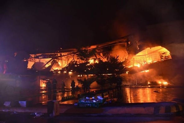 Hiện trường vụ cháy.