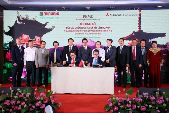 530 triệu USD đã được Tập đoàn Mitsubishi đầu tư vào Phúc Khang Corporation để phát triển các dự án bất động sản tại Việt Nam.