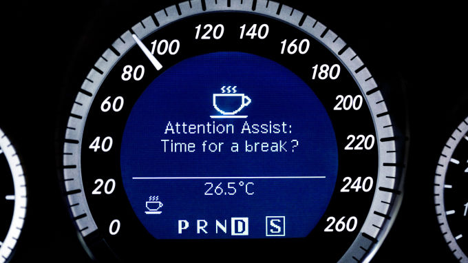 Màn hình nhắc nhở lái xe cần nghỉ ngơi