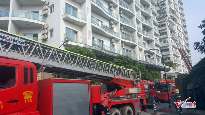 Hà Nội: Cháy tầng 25 tòa chung cư trên phố Hoàng Hoa Thám