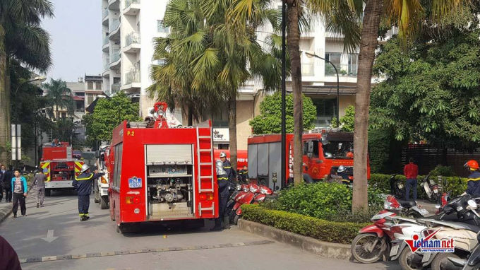 Hà Nội: Cháy tầng 25 tòa chung cư trên phố Hoàng Hoa Thám