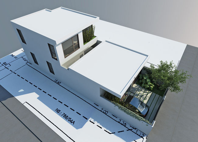 Mô hình 3D của ngôi nhà.