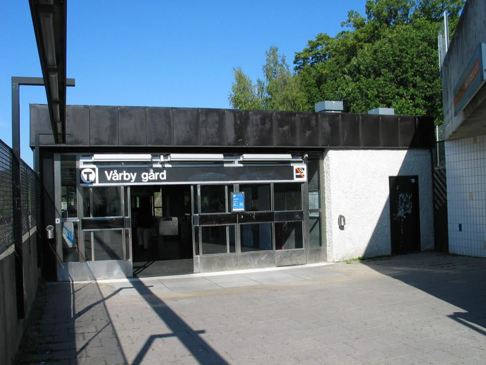 Nhà ga Vårby Gård, nơi vụ nổ xảy ra.