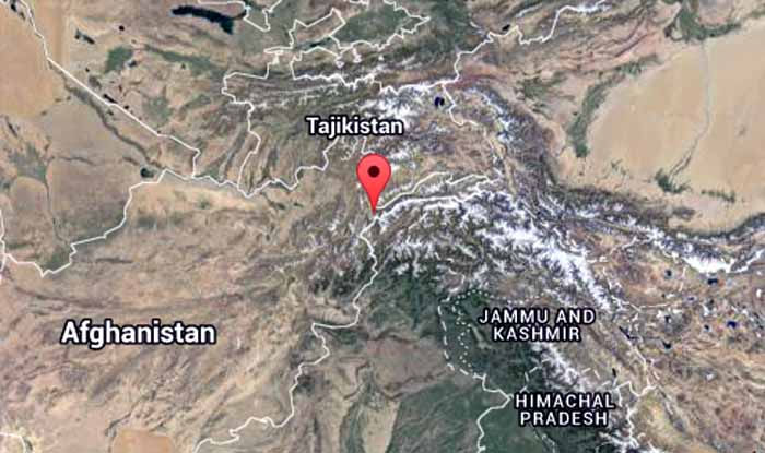 Tâm chấn trận động đất nằm ở biên giới Afghanistan-Tajikistan.