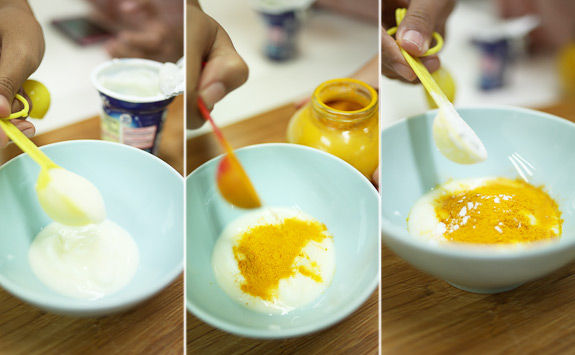 Hỗn hợp mặt nạ tinh bột nghệ và sữa chua không đường rất tốt cho việc tái tạo và làm trắng da. Ảnh minh họa (nguồn Internet)