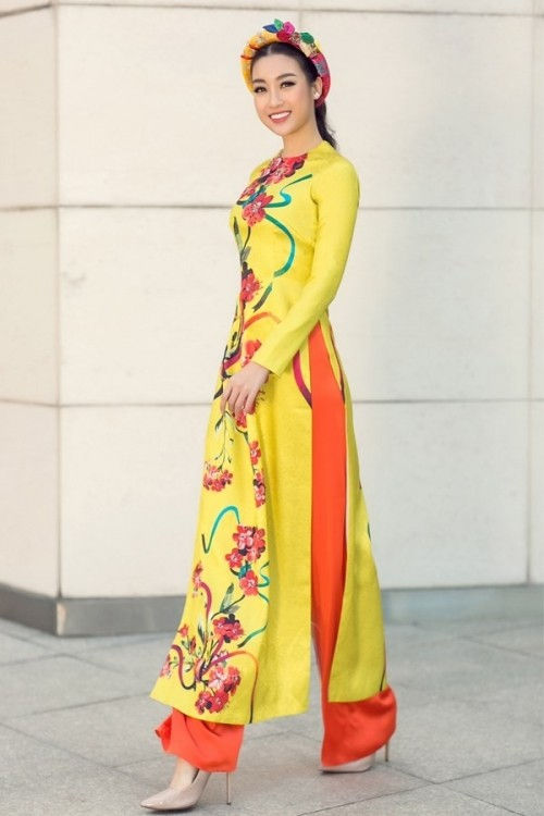 Áo dài là một trang phục truyền thống, thể hiện rõ nét văn hóa và truyền thống của người Việt. Vào ngày Tết, các bạn gái thường có xu hướng diện áo dài du Xuân, tạo nên một hình ảnh đẹp trên đường phố.