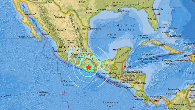 Trận động đất xảy ra ở miền Trung Mexico.