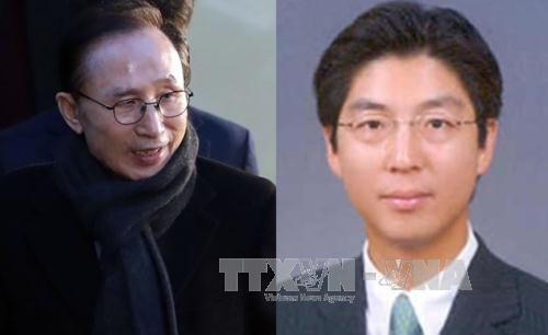 Con rể cựu Tổng thống Lee Myung-bak (phải) là đối tượng điều tra.