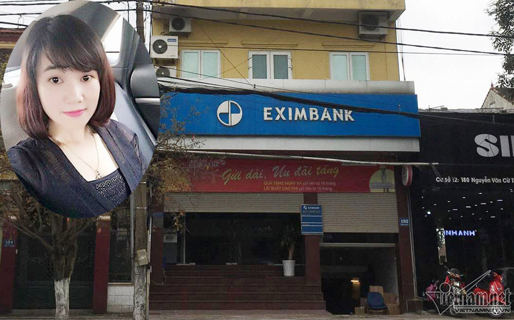 Chi nhánh Ngân hàng Eximbank tại Nghệ An và Nguyễn Thị Lam (ảnh nhỏ).