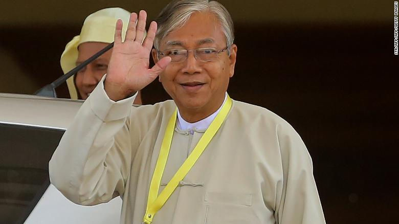 Tổng thống Myanmar U Htin Kyaw đã từ chức vào ngày 21/3/2018.