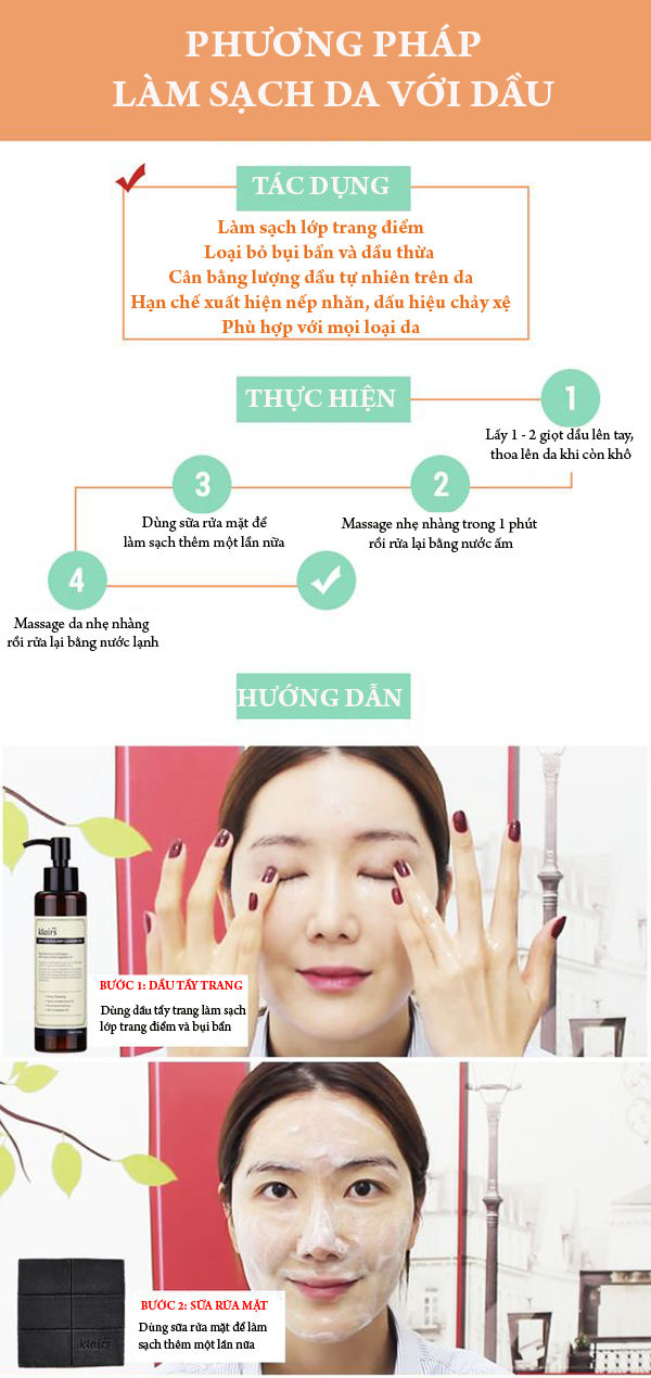 5 lợi ích cho da khi bạn sử dụng phương pháp làm sạch da với dầu