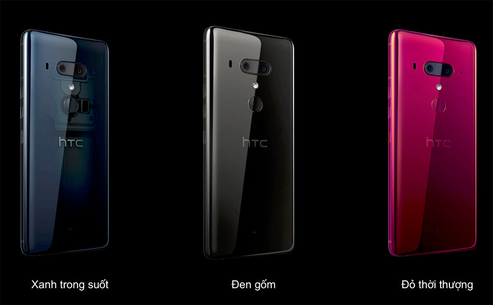 Ba màu chính của HTC U12  (Ảnh: HTC).