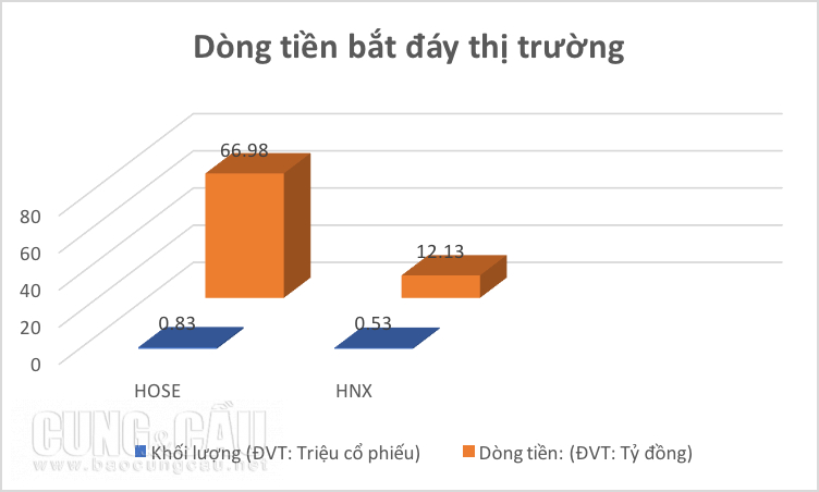 Dòng tiền bắt đáy đã gia nhập thị trường nhưng còn rất yếu ớt.