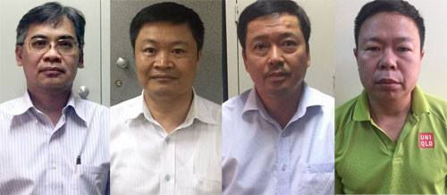 Từ trái qua phải, lần lượt là các ông Từ Thành Nghĩa, Đinh Văn Ngọc, Võ Quang Huy và Nguyễn Tuấn Hùng. Ảnh: VnExpress
