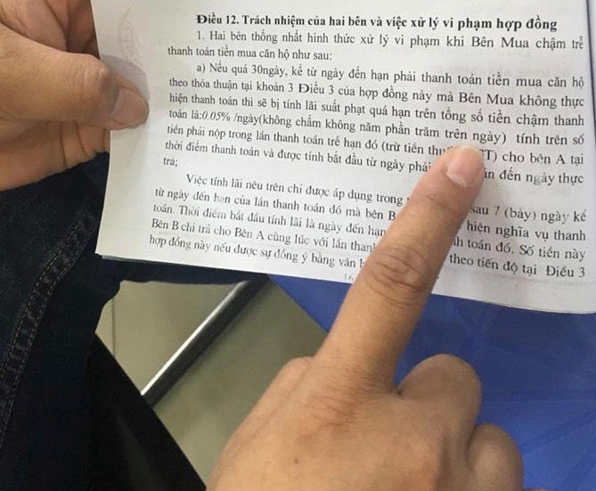 Hợp đồng mua bán có ghi rõ chỉ được phạt 0,05% nhưng Công ty Lan Phương phạt tới 18%/năm.
