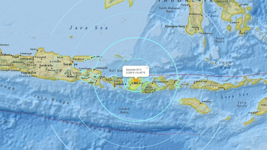 Động đất 7 độ Richter tại Indonesia: Ít nhất 19 người thiệt mạng, sân bay ở Bali bị hư hại  