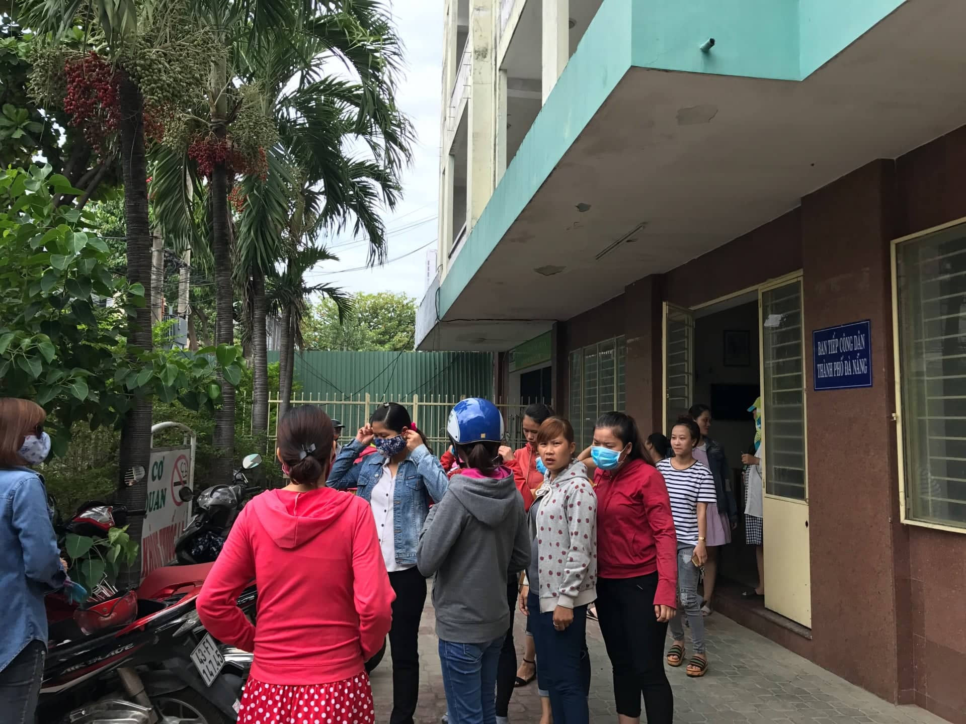 Nhiều công nhân công ty TNHH TBO Vina đã tập trung tại Ban tiếp công dân TP. Đà Nẵng vào chiều 24/8 để cầu cứu chính quyền.