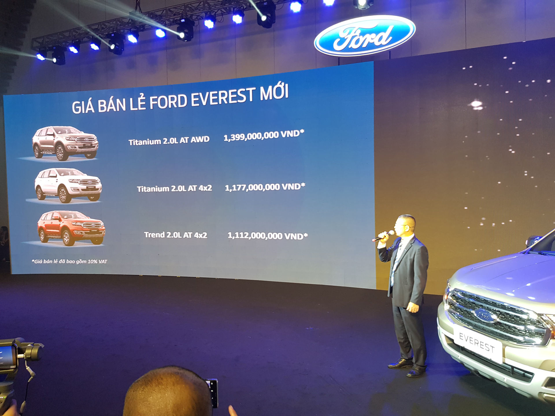 Giá bán các phiên bản Ford Everest mới tại thị trường Việt Nam. Ảnh. H.B