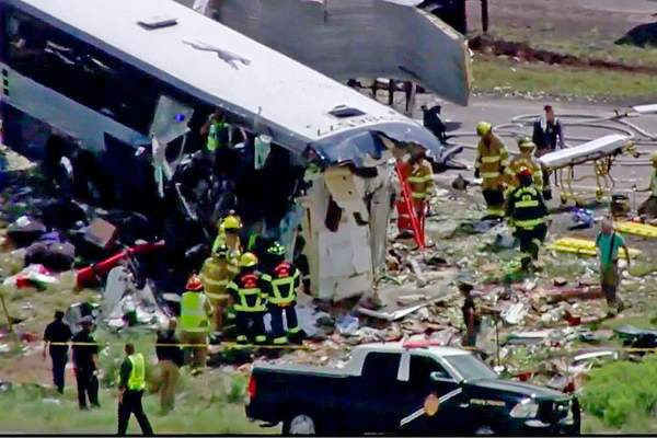 Hiện trường vụ tai nạn ở bang New Mexico.