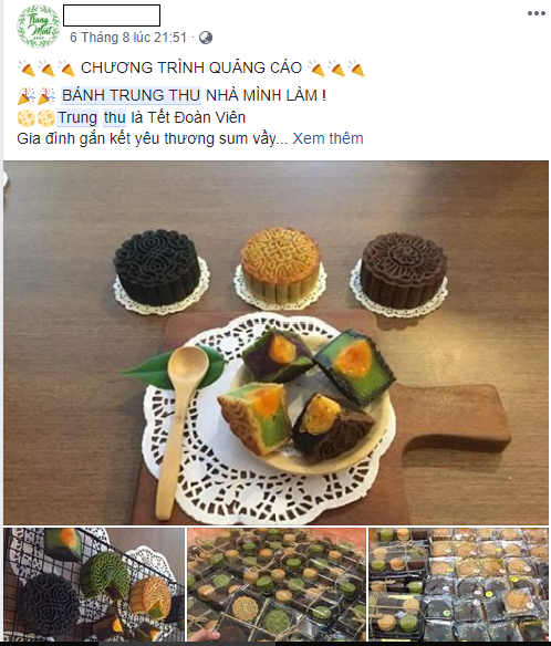 Dạo một vòng quanh facebook không khó để tìm thấy bánh trung thu handmade được rao bán rầm rộ.  