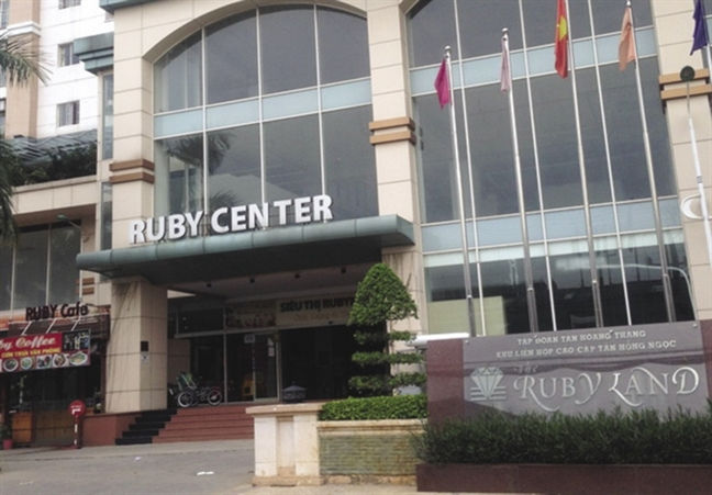 Chung cư Ruby Land đưa vào sử dụng năm 2009 nhưng chưa có sổ hồng, đem thế chấp ngân hàng lấy 326 tỷ đồng.