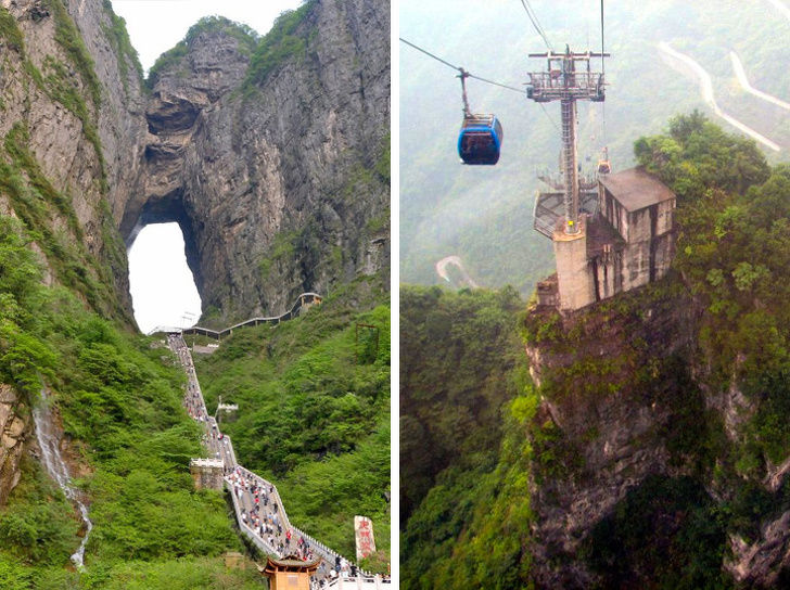   Cổng trời ở tỉnh Hồ Nam của Trung Quốc.  