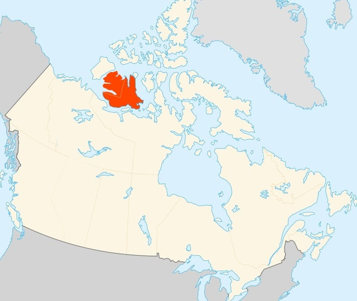 Victoria Island trên bản đồ của Canada. Ảnh: Connormah/wikipedia
