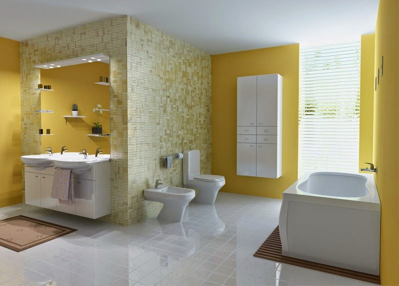 Nên chọn những gam màu trang nhã cho nhà tắm để tạo sự tươi sáng và sạch sẽ. Ảnh minh họa (nguồn internet).