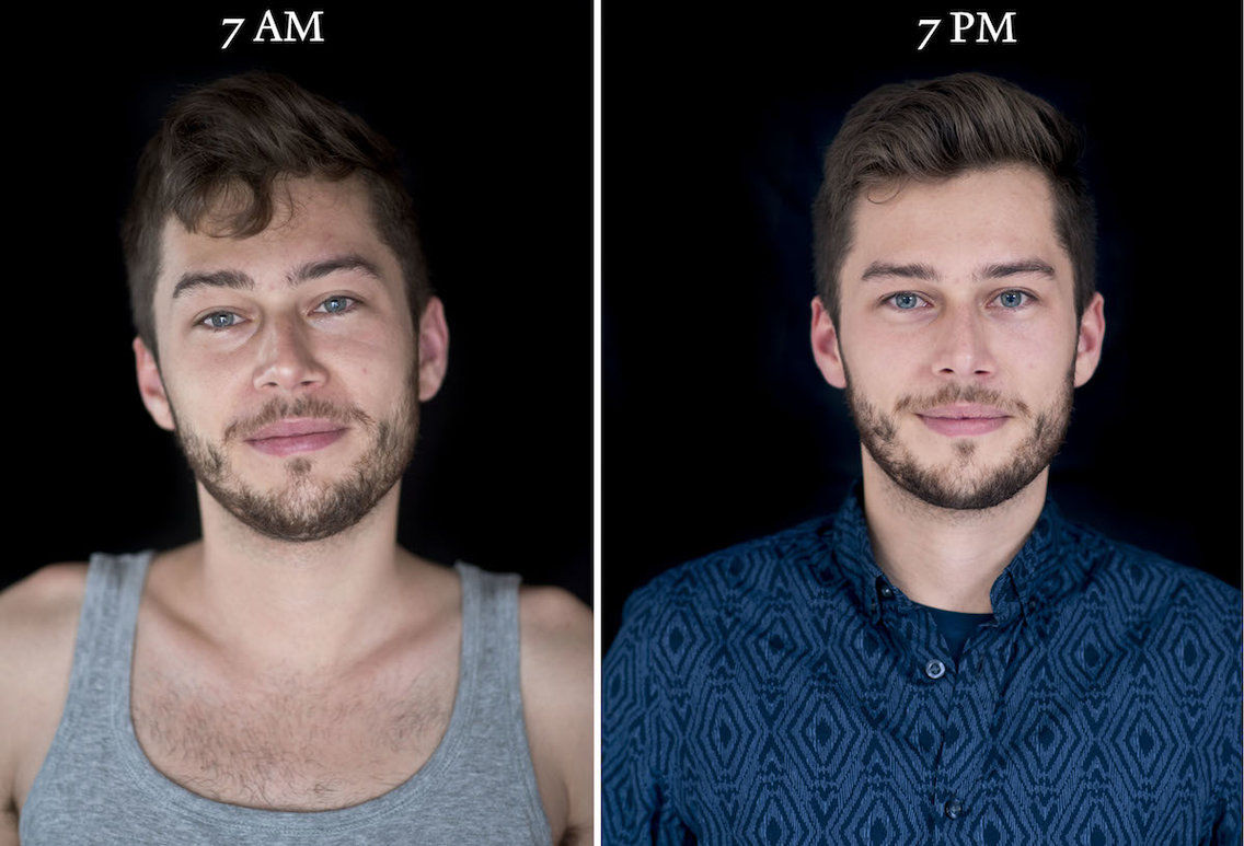Khuôn mặt của bạn thay đổi như thế nào từ buổi sáng đến buổi tối?