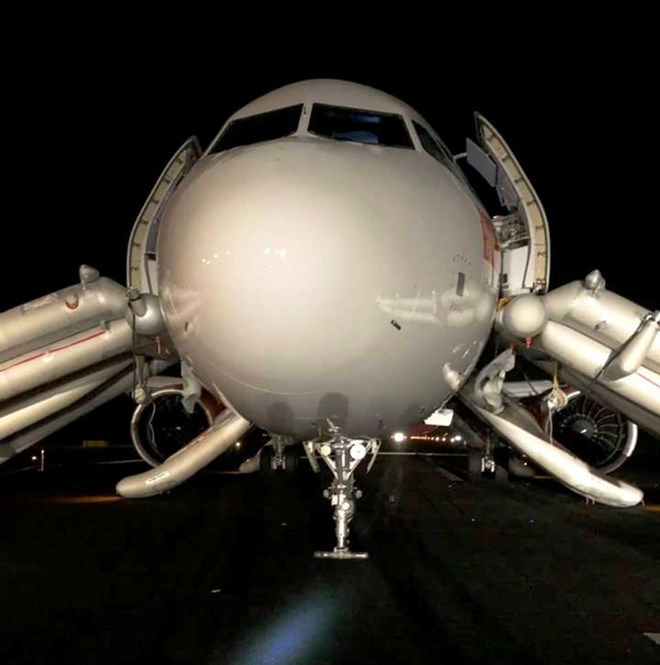 Máy bay Vietjet gặp sự cố hạ cánh nghiêm trọng, nhiều người nhập viện tại sân bay Buôn Ma Thuột. (Ảnh: CTV) 