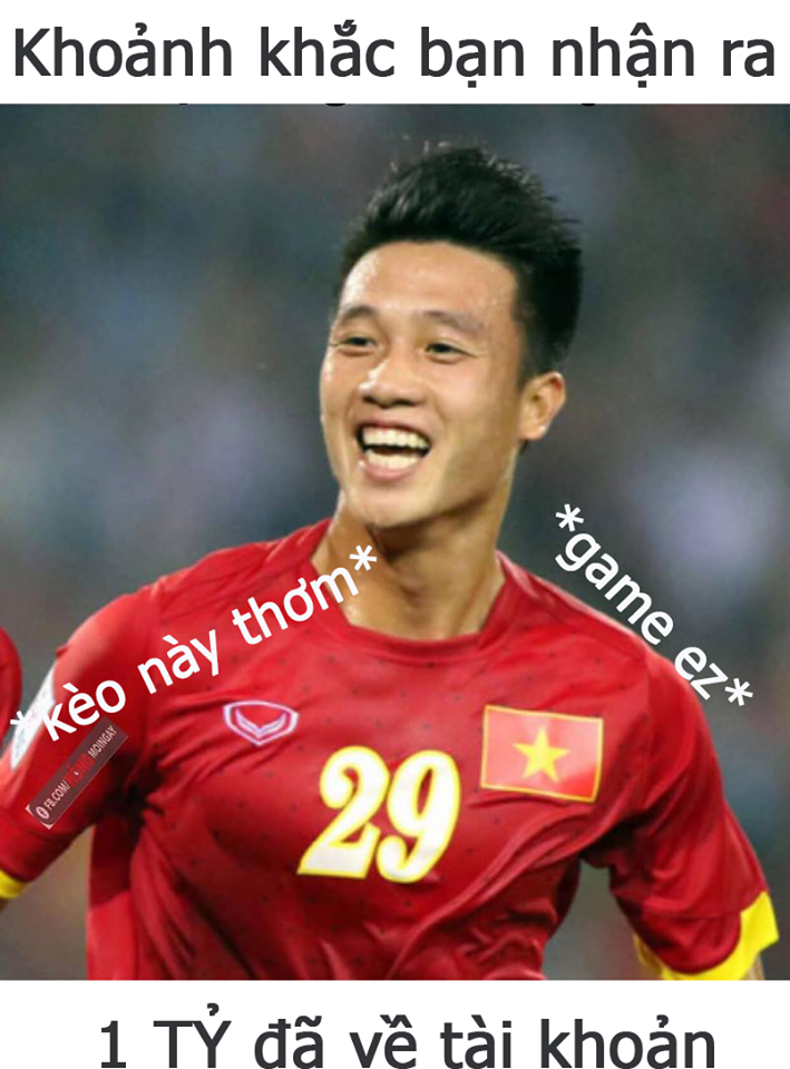 Ảnh chế trên mạng sau khi Huy Hùng ghi bàn đầu tiên.                Sau khi Việt Nam dẫn 2-0.        