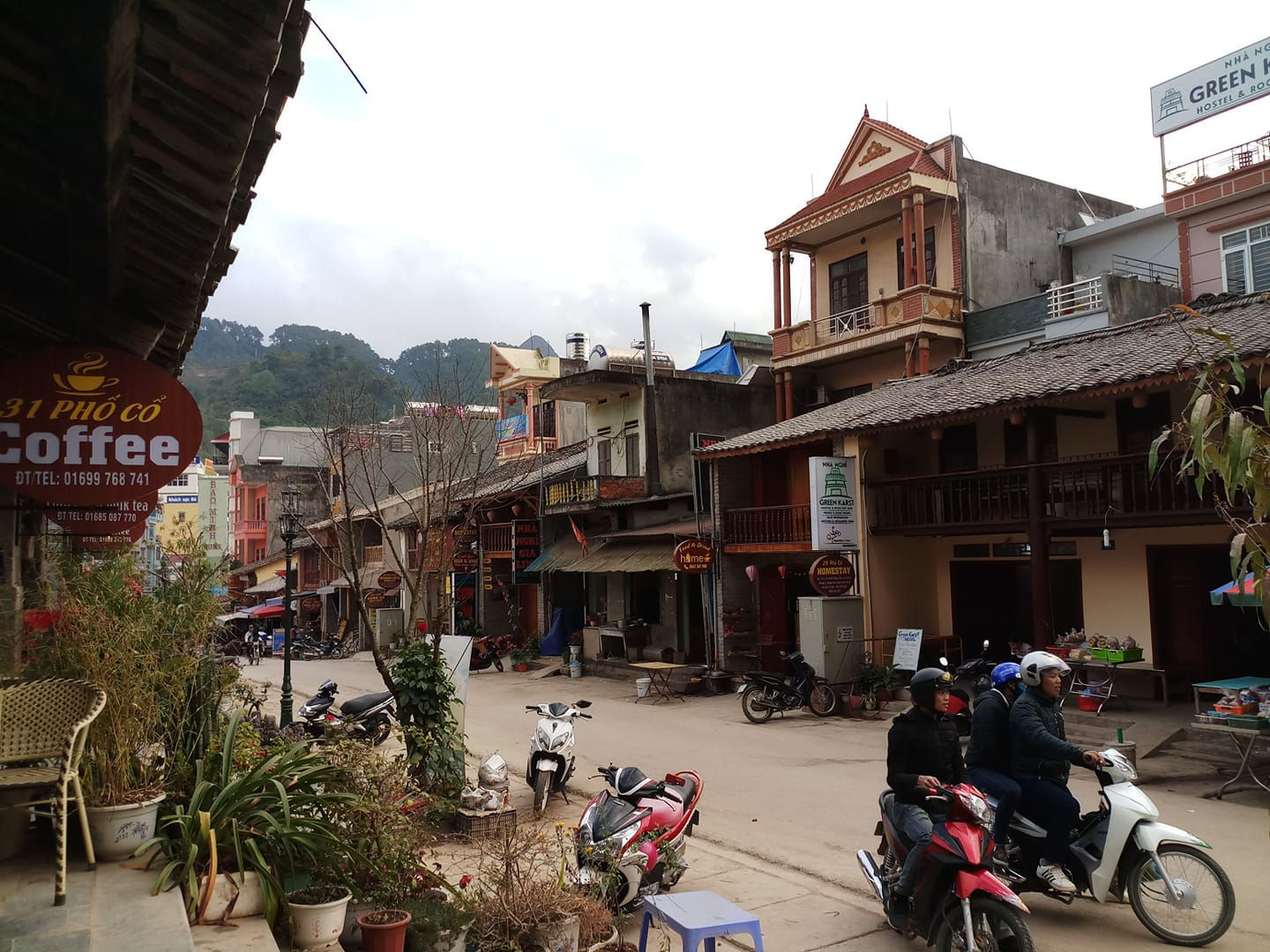 Một góc yên bình tại phố cổ Đồng Văn. (Ảnh Phương Thảo)