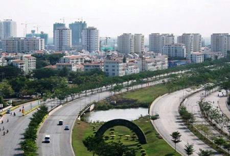 Quận 7 đang là tâm điểm của thị trường bất động sản khu Nam Sài Gòn.