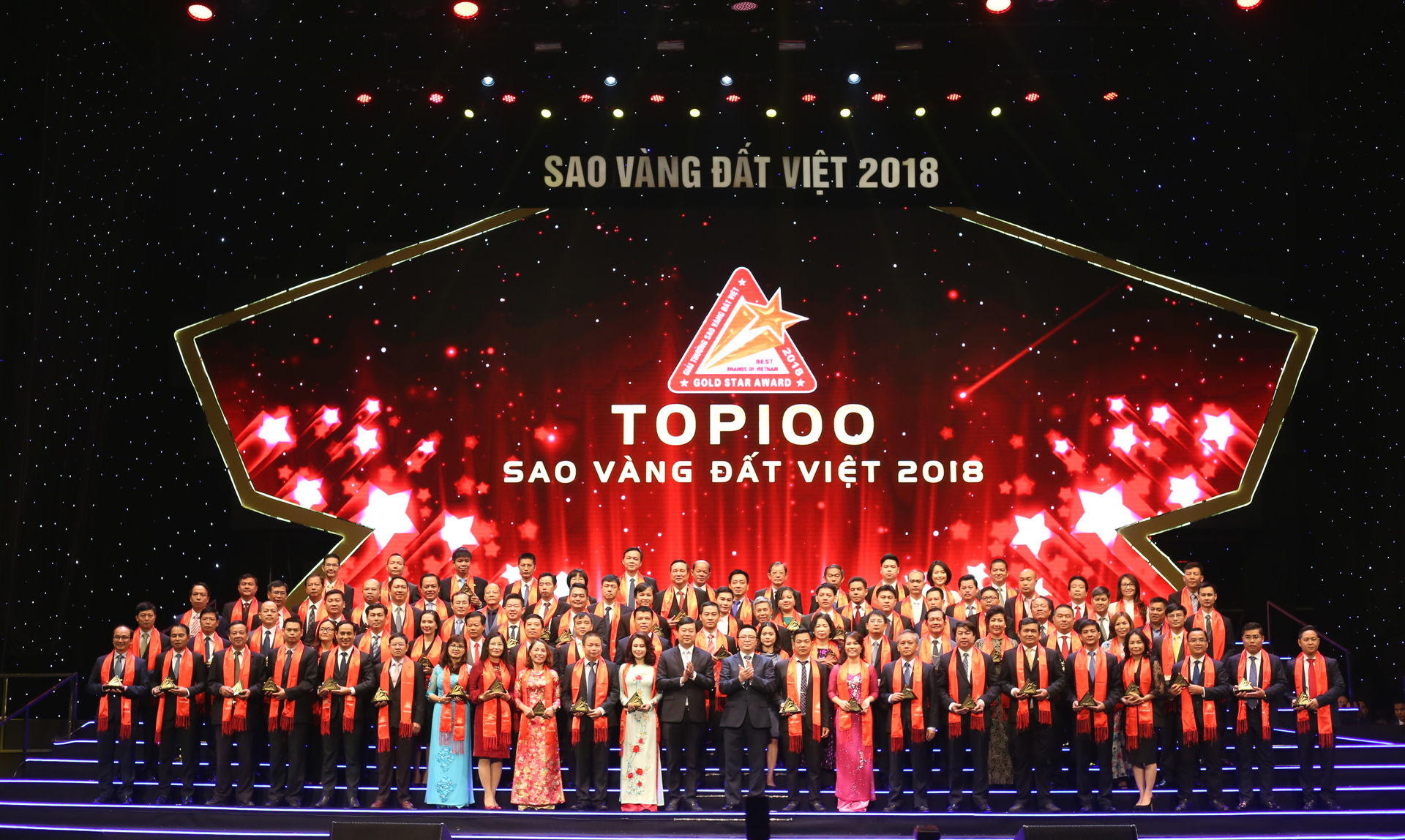   Top 100 Sao Vàng đất Việt 2018 – Nhiều thương hiệu uy tín tại Lễ Vinh danh: Vietinbank, Khang Điền, Hưng Thịnh, Saigontourist…  