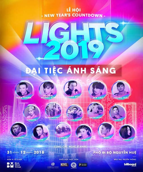 Những ca sỹ nổi tiếng nào sẽ biểu diễn ở Countdown 2019 tại Sài Gòn?