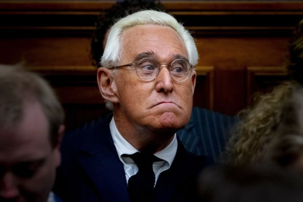 Ông Roger Stone là một cố vấn chính trị, người bạn lâu năm của Tổng thống Donald Trump.