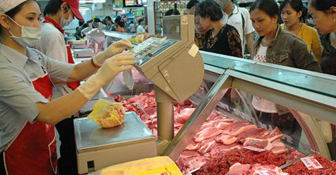 Giá thịt heo bán lẻ tại TP.HCM liên tục tăng sau tết.
