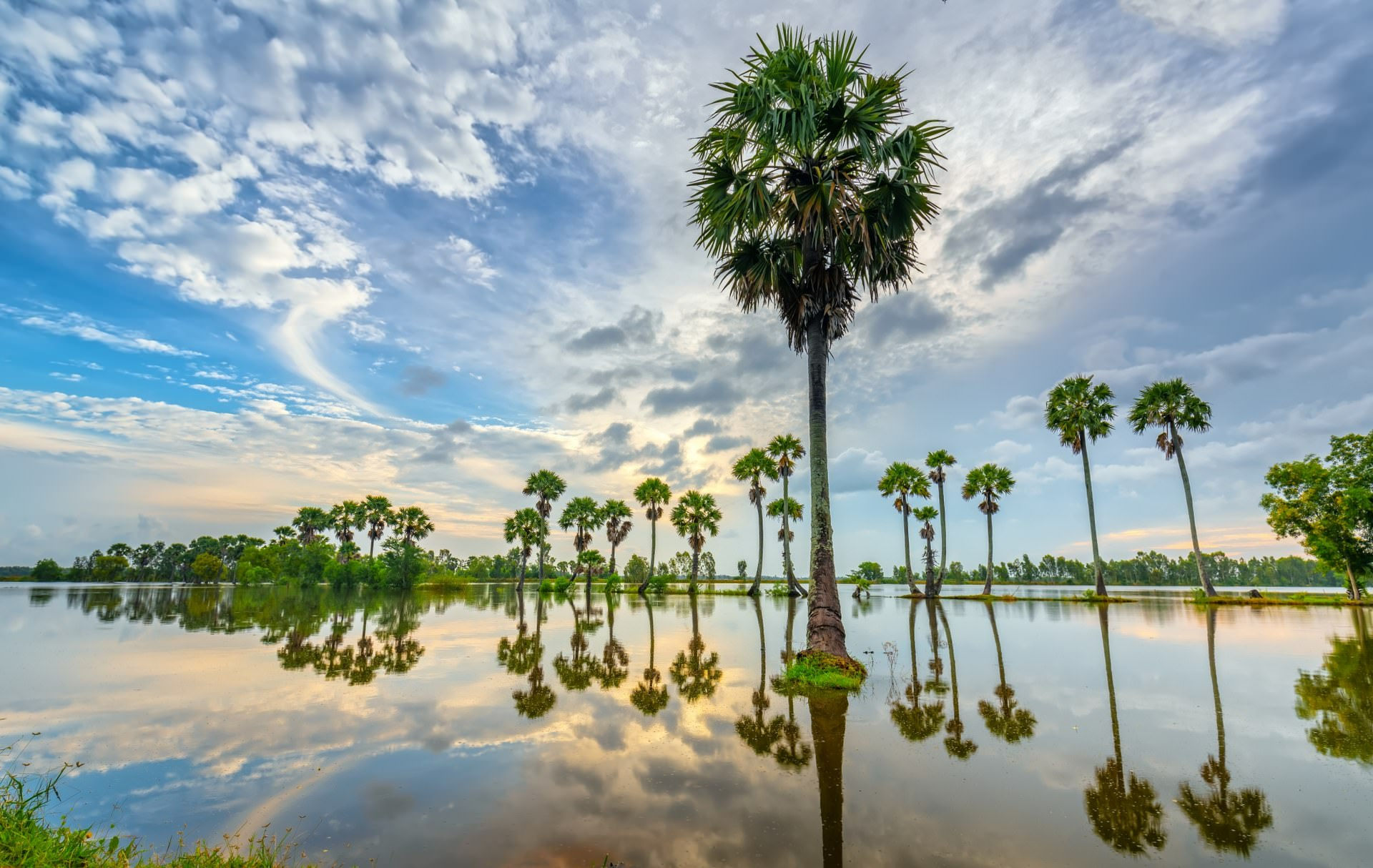 Tờ báo Anh khẳng định phải có lý do nào đó thì mới có tới 15 triệu du khách quốc tế đến Việt Nam trong năm 2018. Và những bức ảnh đẹp này đã cho thấy phần nào vẻ đẹp thiên nhiên gây choáng ngợp của Việt Nam. Trong ảnh là cảnh bình minh ở vùng đồng bằng sông Cửu Long qua ống kính của nhiếp ảnh gia Huy Thoai.