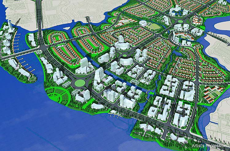 Phối cảnh dự án Dong Nai Waterfront City.
