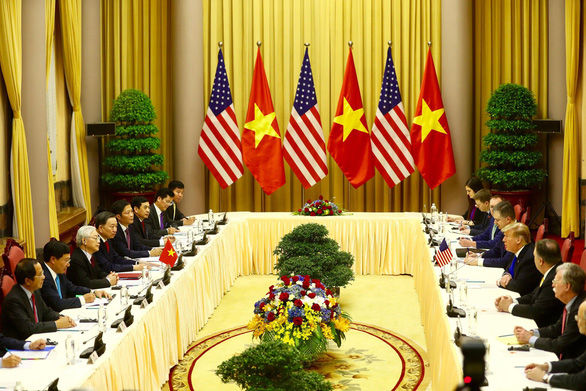 Tổng bí thư, Chủ tịch nước Nguyễn Phú Trọng hội đàm với Tổng thống Donald Trump.