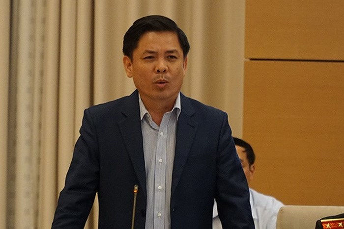 Bộ trưởng Bộ GTVT Nguyễn Văn Thể phát biểu tại phiên giải trình của Ủy ban Tư pháp.