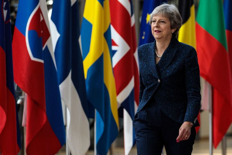 Thủ tướng Anh Theresa May tại Hội nghị thượng đỉnh châu Âu ngày 28/6/2018 tại Brussels, Bỉ. Ảnh: CNBC.