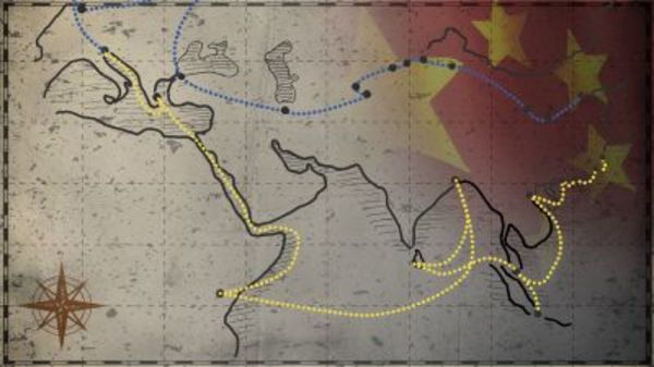 Bản đồ Vành đai và Con đường của Trung Quốc.