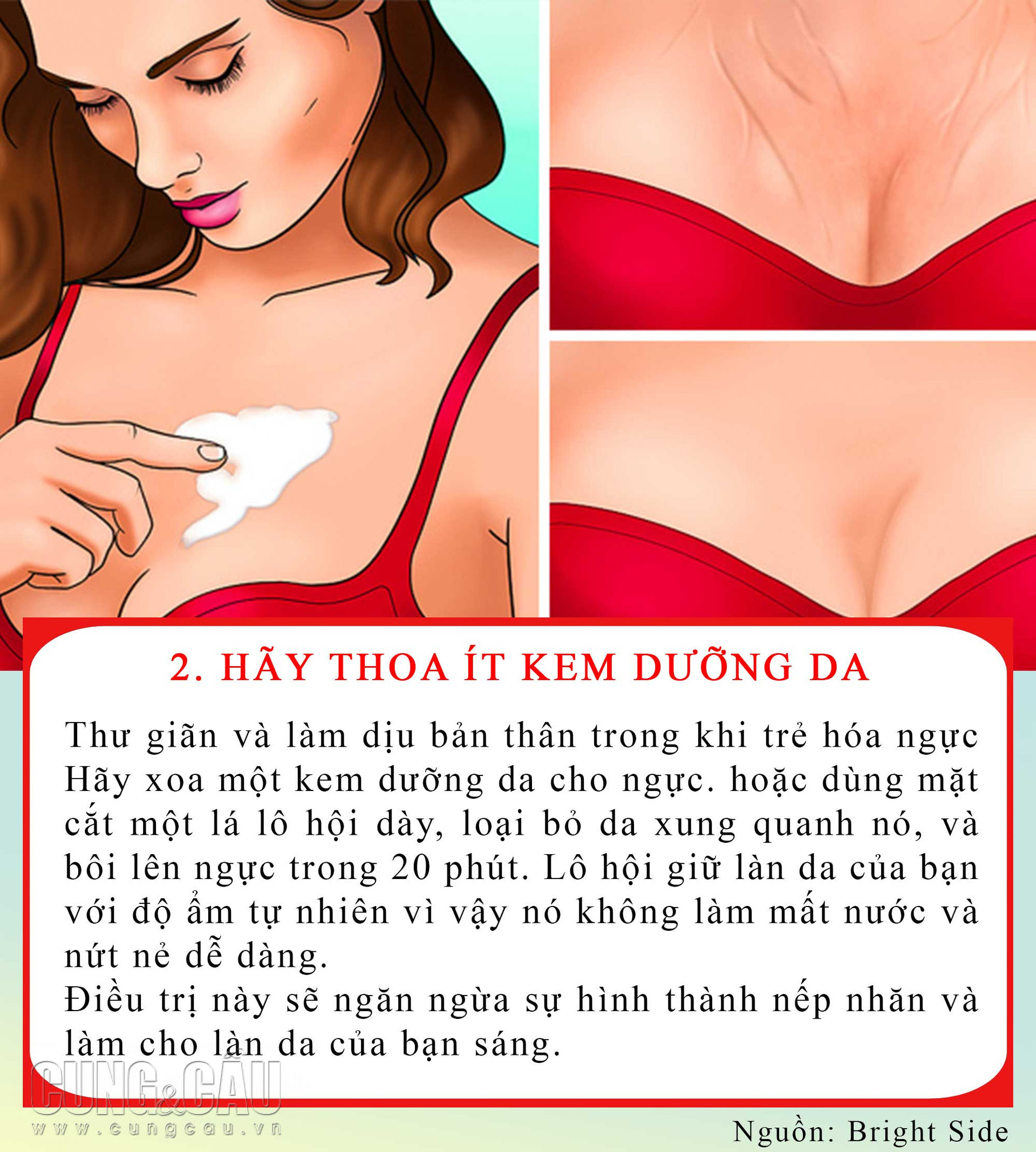 7 mẹo “chống” hình thành nếp nhăn vùng ngực 
