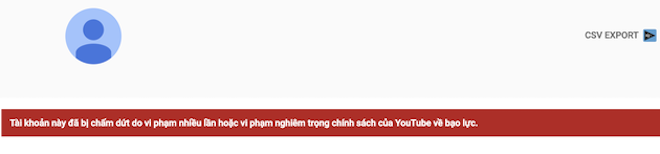 Kênh YouTube của Dương Minh Tuyền đã bị khóa.