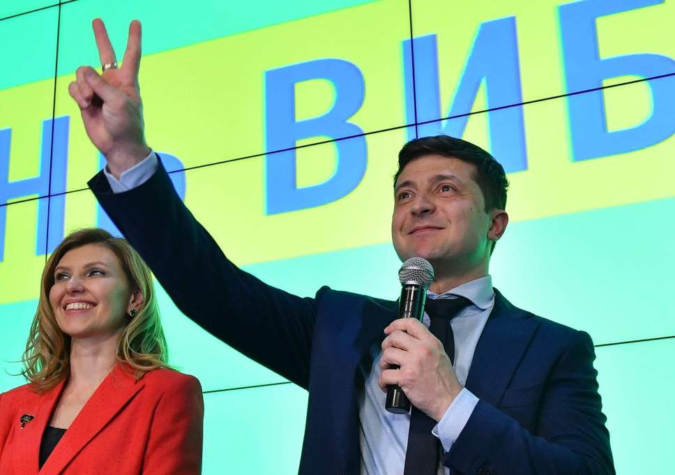   Volodymyr Zelensky là người chiến thắng trong cuộc bầu cử vòng hai ở Ukraine.  