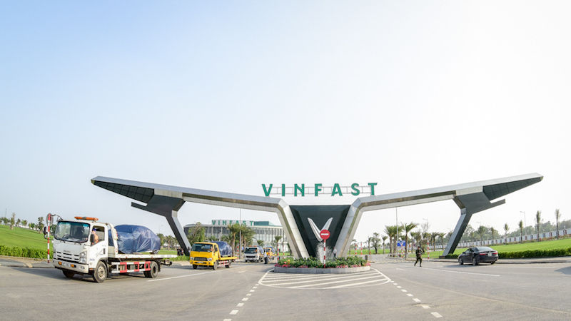 Tổ hợp nhà máy sản xuất ô tô, xe máy điện VinFast được triển khai trên khu đất rộng 335ha tại khu công nghiệp Đình Vũ-Cát Hải của Hải Phòng.